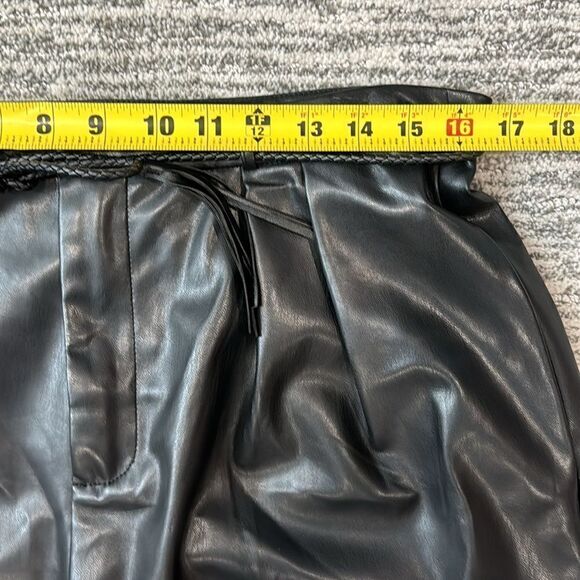 New Mother Denim Jeans Twistie Tie Bounce Hover Faux Leather Pants Size 33 - Picture 10 of 16